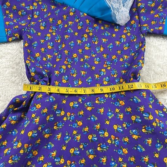 Unbranded Floral and lace ruffled twirly fit and flare dress, size xs - Picture 6 of 8